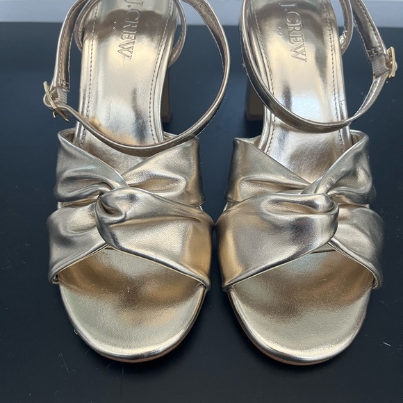 J. Crew NEW Twisted Gold Heel sandals - Picture 3 of 7